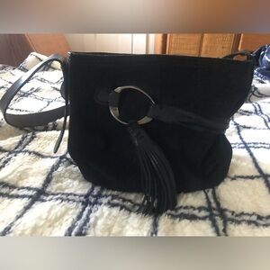 Cross bag suede and leather
